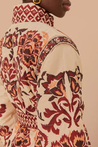 DJV_Toucans Scarf Cream Vestes & Manteaux - Toucans Scarf Cream