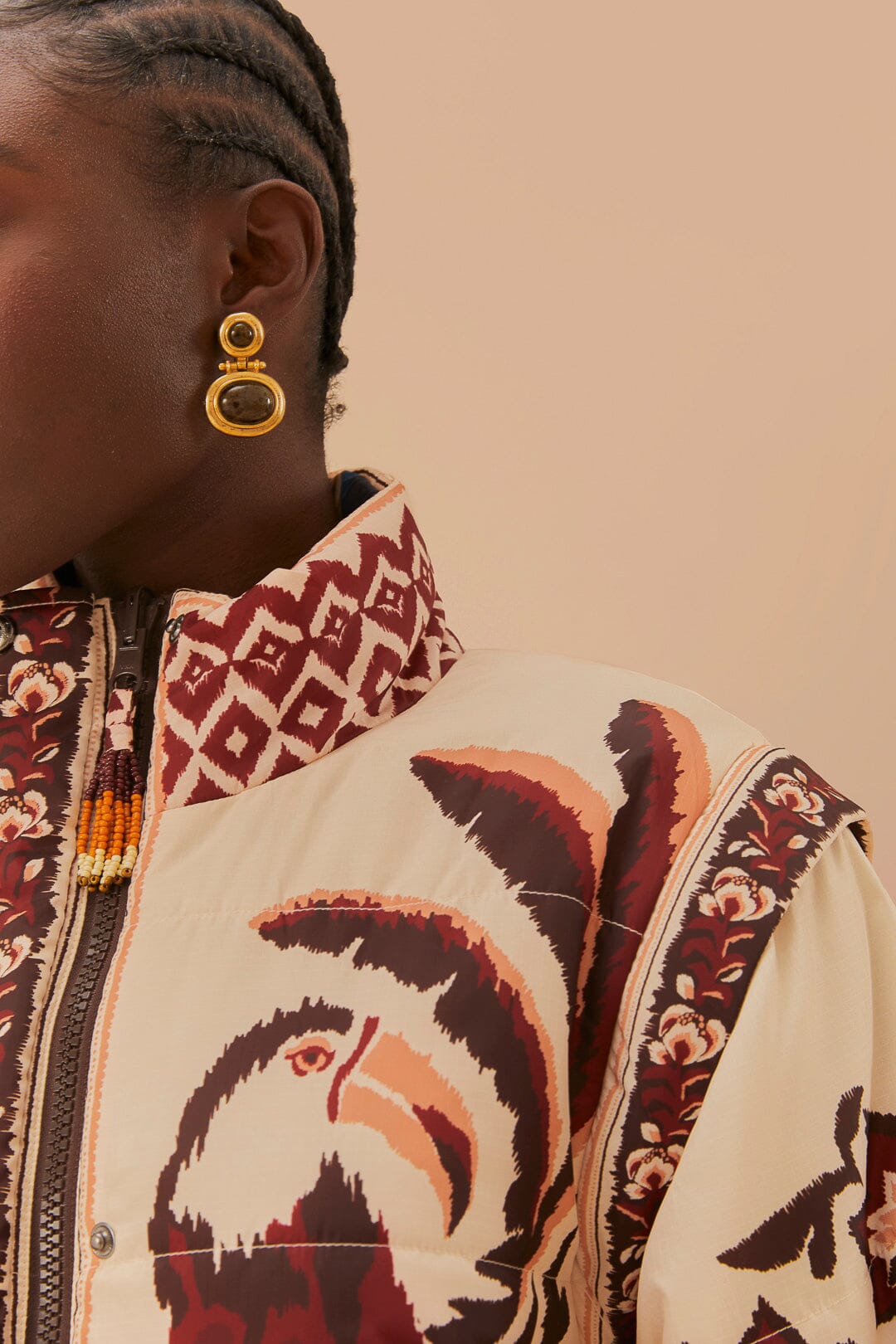 DJV_Toucans Scarf Cream Vestes & Manteaux - Toucans Scarf Cream
