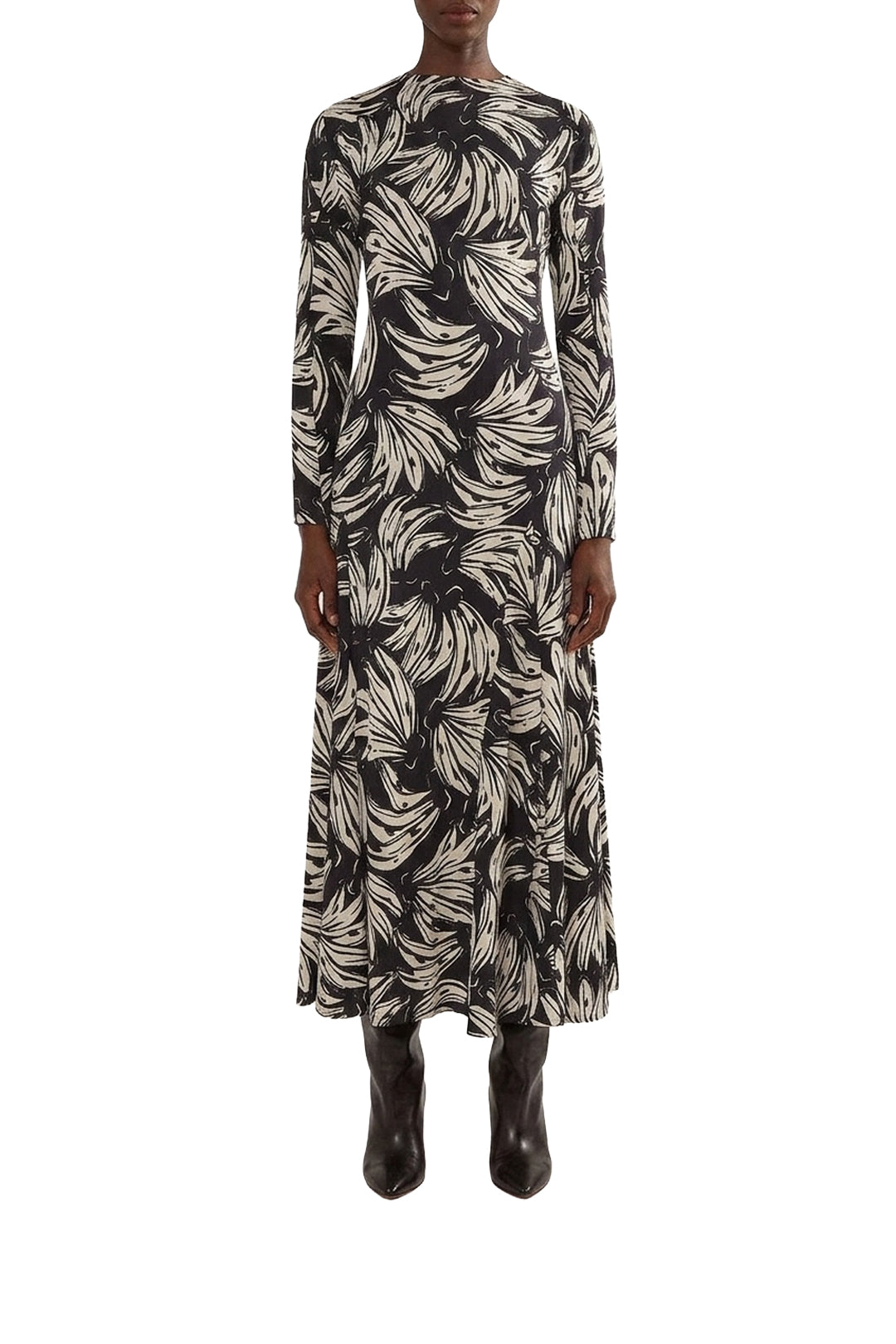 Bossa Banana Midi Dress - Black
