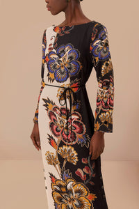 Floral maxi dress - Black