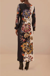 Floral maxi dress - Black