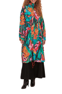 Imperméable long à motif Banana Leaves - Multicolore