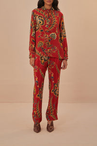 DJV_Maxi Floral Red Chemises & Blouses - Maxi Floral Red
