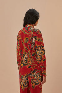 DJV_Maxi Floral Red Chemises & Blouses - Maxi Floral Red