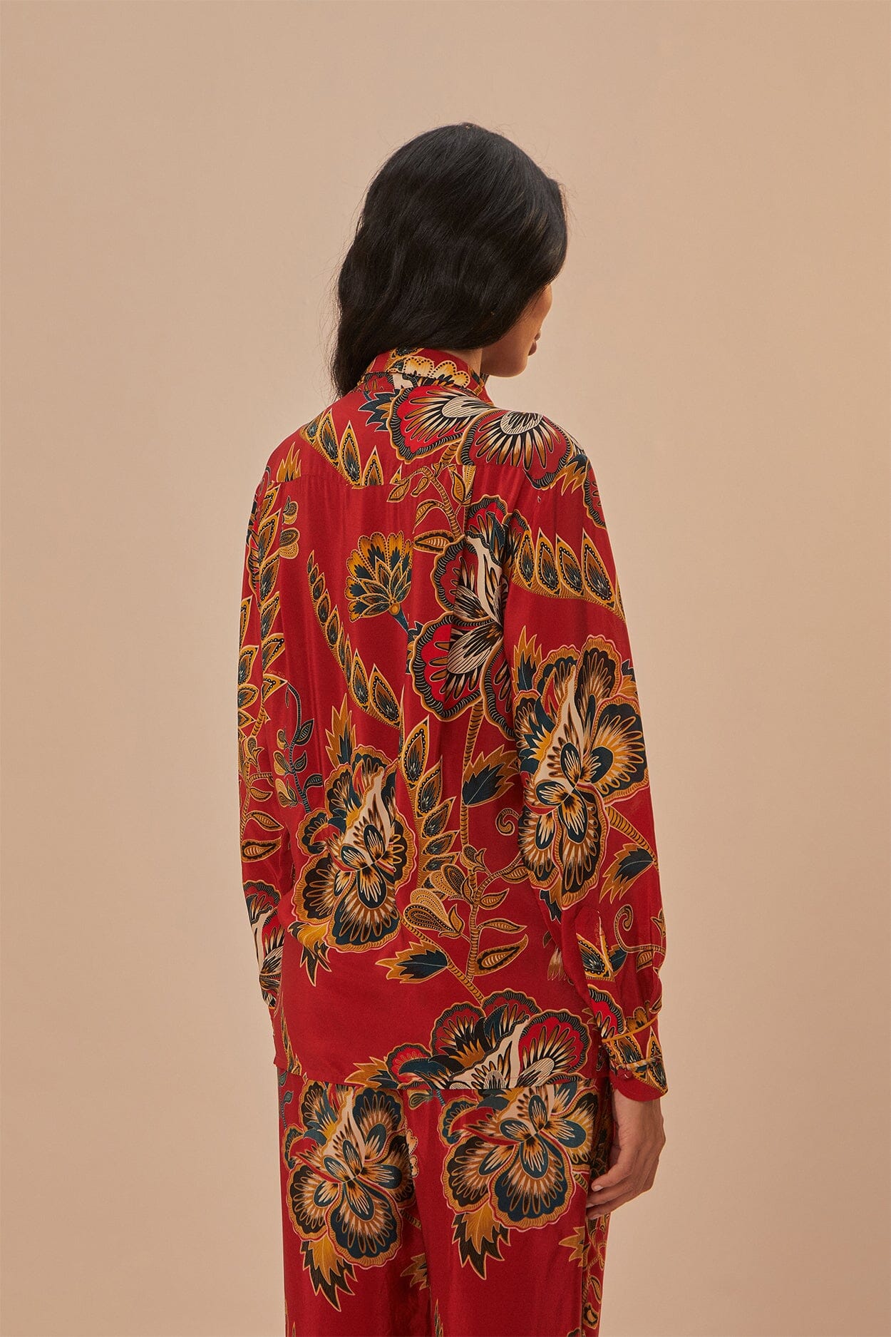 DJV_Maxi Floral Red Chemises & Blouses - Maxi Floral Red