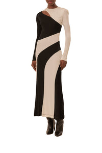 NEW_Black And White Robes midi - Black And White