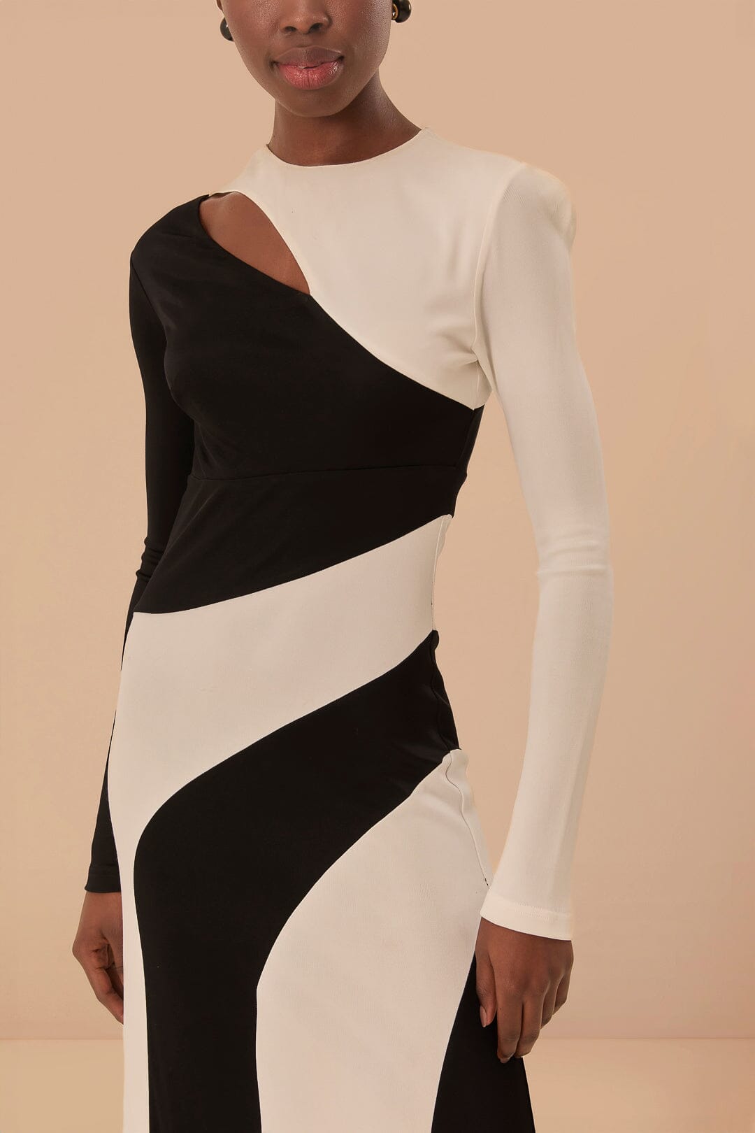 NEW_Black And White Robes midi - Black And White