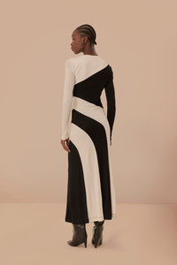 NEW_Black And White Robes midi - Black And White