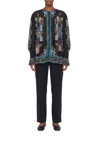 Blouse Blossom Tapestry - Bleu