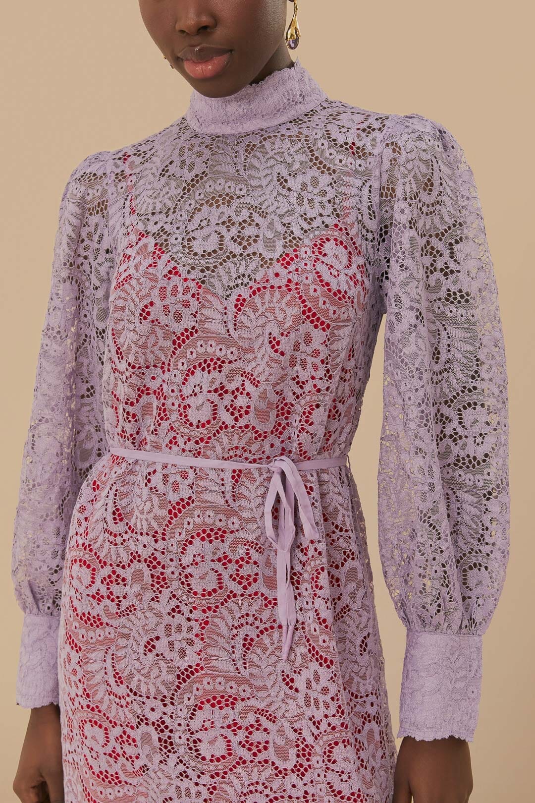Robe midi Lace Lilac - Violet