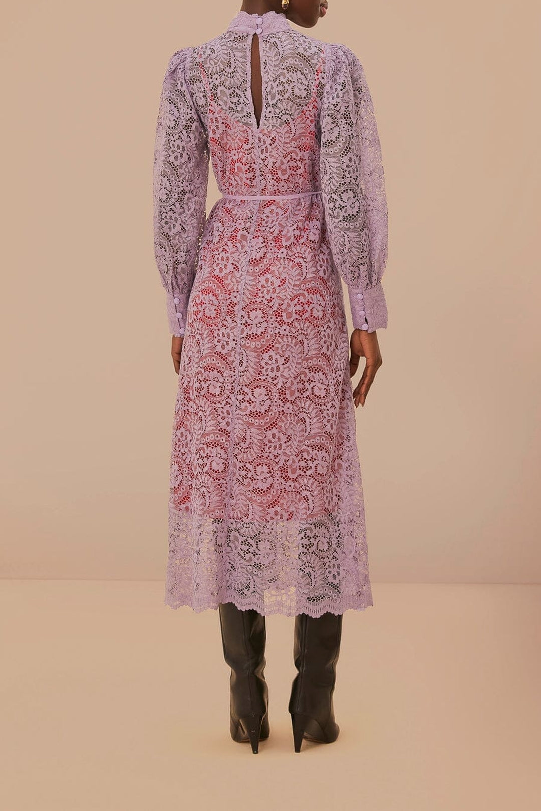 Robe midi Lace Lilac - Violet