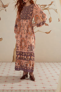 DJV_Glam Tapestry Burgundy Robes longues - Glam Tapestry Burgundy