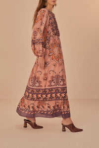 DJV_Glam Tapestry Burgundy Robes longues - Glam Tapestry Burgundy
