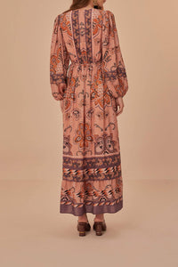 DJV_Glam Tapestry Burgundy Robes longues - Glam Tapestry Burgundy