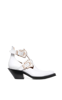 Pearlized White / Bottines Castro 50 en cuir - Pearlized White