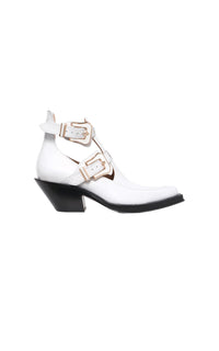Pearlized White / Bottines Castro 50 en cuir - Pearlized White