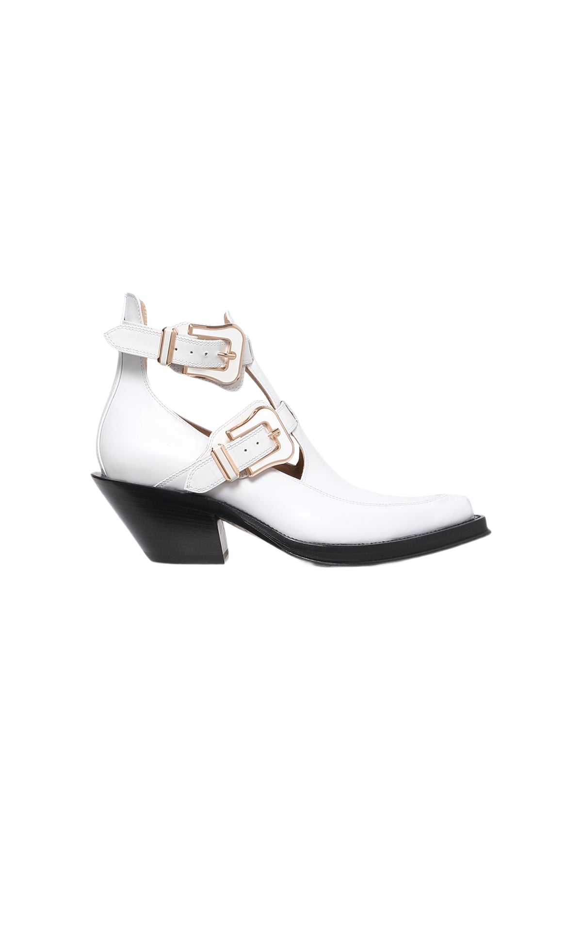 Pearlized White / Bottines Castro 50 en cuir - Pearlized White