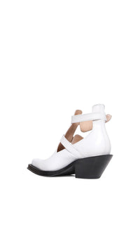 Pearlized White / Bottines Castro 50 en cuir - Pearlized White