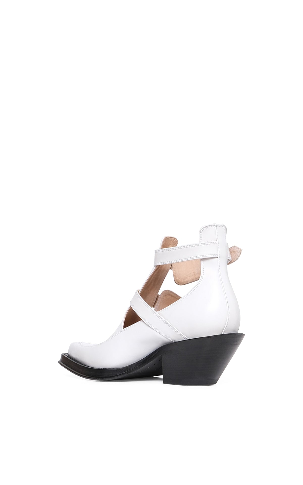 Pearlized White / Bottines Castro 50 en cuir - Pearlized White