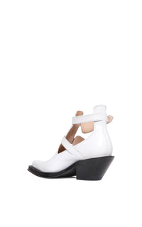 Pearlized White / Bottines Castro 50 en cuir - Pearlized White