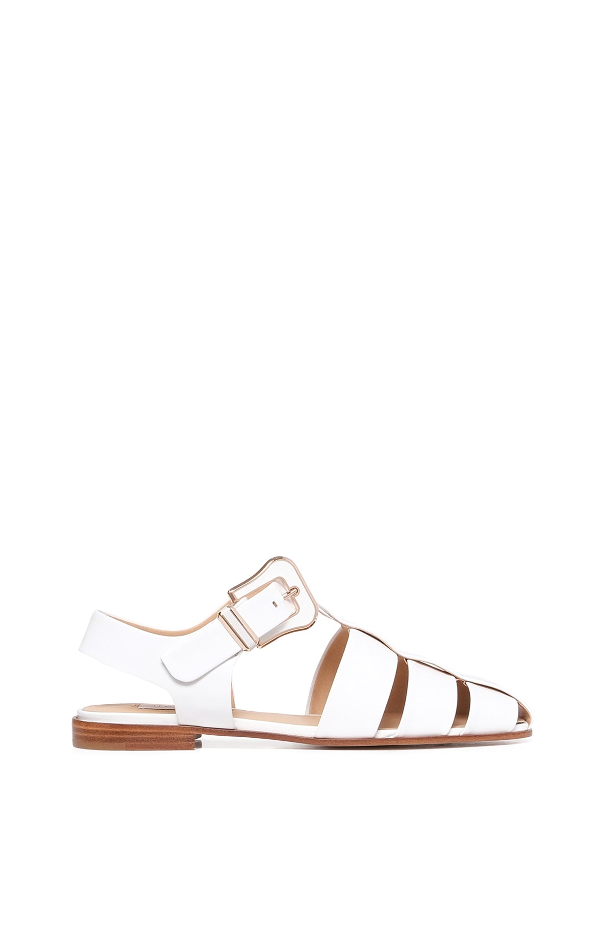 Zoey Sandal en blanc nacré spazzolato