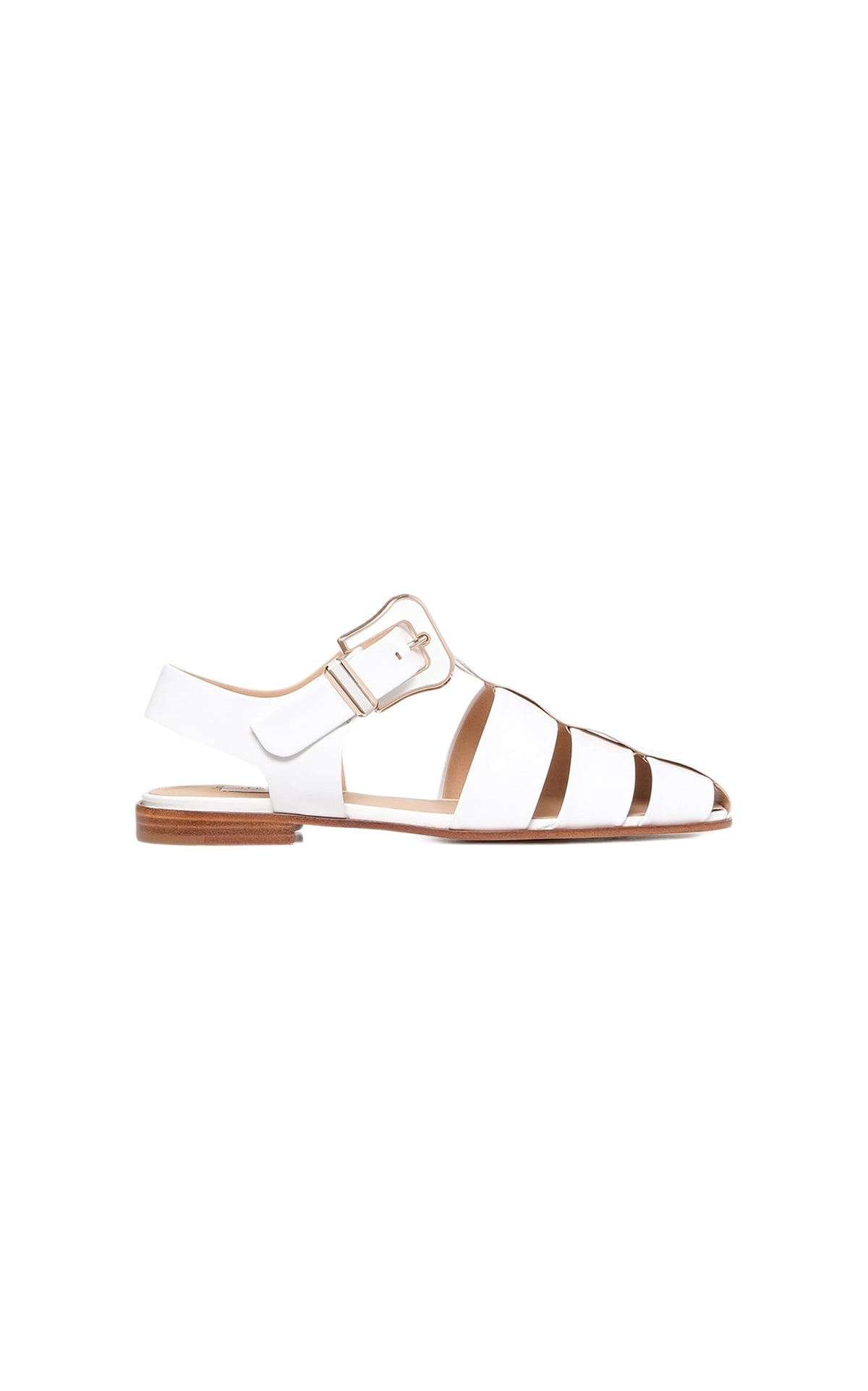 Pearlized White / Sandales Zoey en cuir - Pearlized White