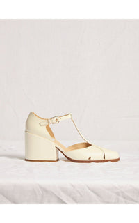 Pearlized White / Sandales Evita 80 en cuir - Pearlized White