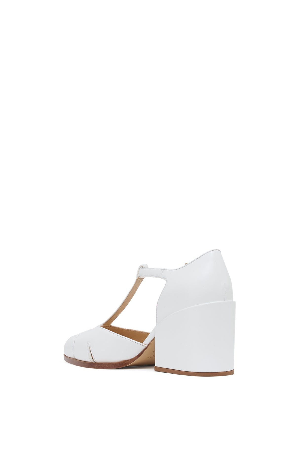 Pearlized White / Sandales Evita 80 en cuir - Pearlized White