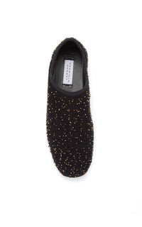 Black & Gold / Ballerines maille Callie en cachemire - Black & Gold