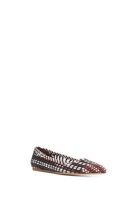 Chocolate Multi / Ballerines plates Aurora en cuir - Chocolate Multi