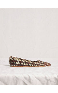 Chocolate Multi / Ballerines plates Aurora en cuir - Chocolate Multi
