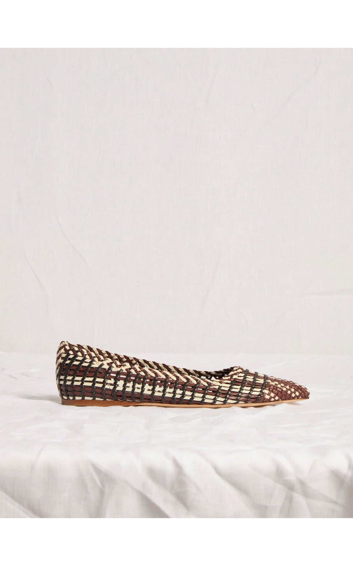 Chocolate Multi / Ballerines plates Aurora en cuir - Chocolate Multi