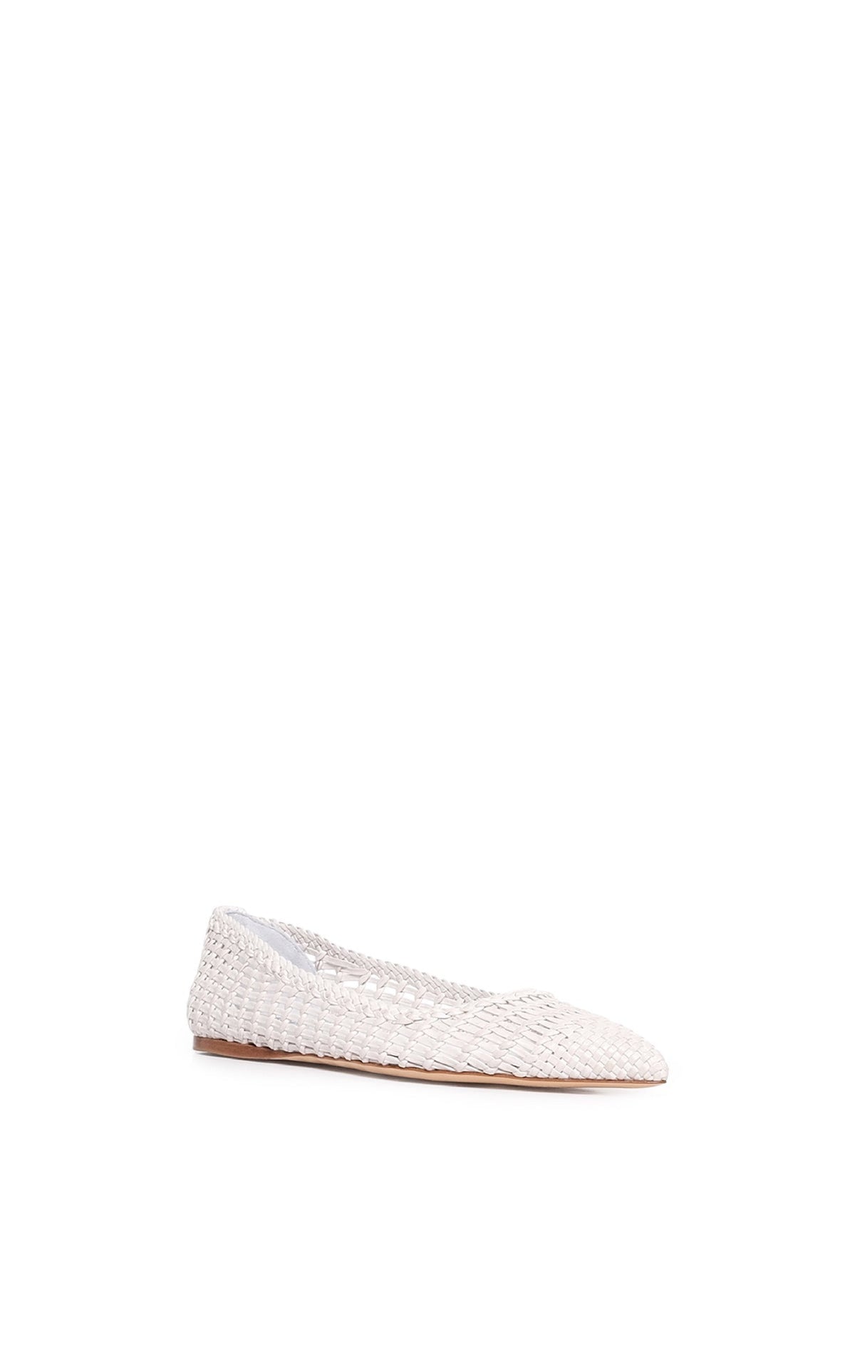 Pearlized White / Ballerines Aurora en cuir - Pearlized White