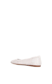 Pearlized White / Ballerines Aurora en cuir - Pearlized White