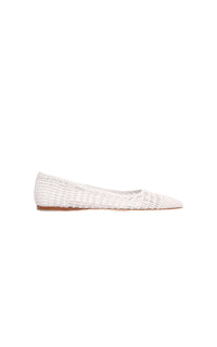 Pearlized White / Ballerines Aurora en cuir - Pearlized White
