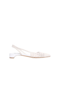 Pearlized White / Mules Perro en cuir - Pearlized White