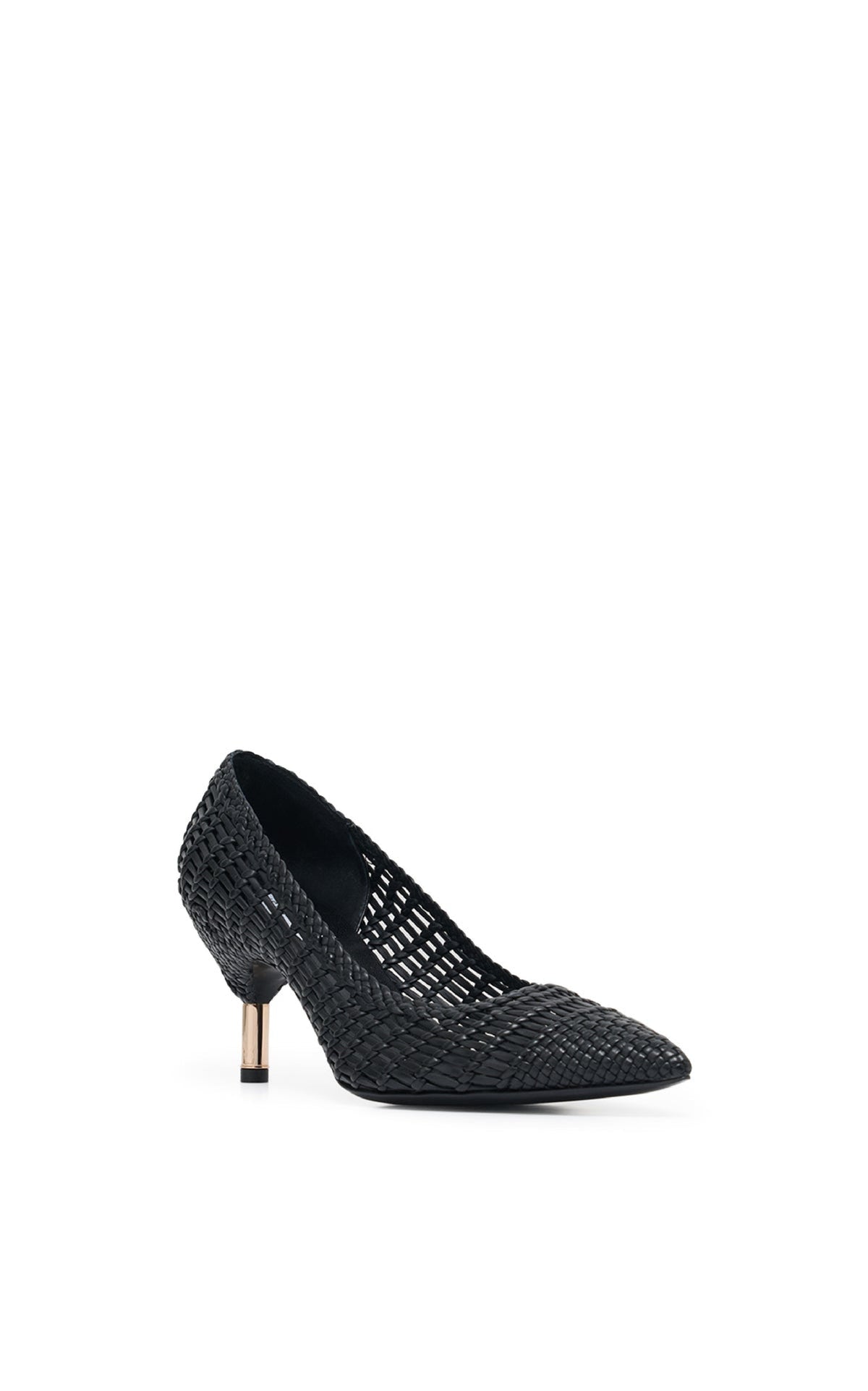 Andres Heel en noir goat cuir