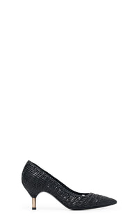 Andres Heel en noir goat cuir