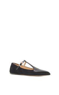 Liv Flat en noir daim