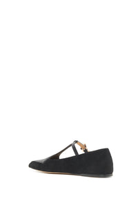 Liv Flat en noir daim
