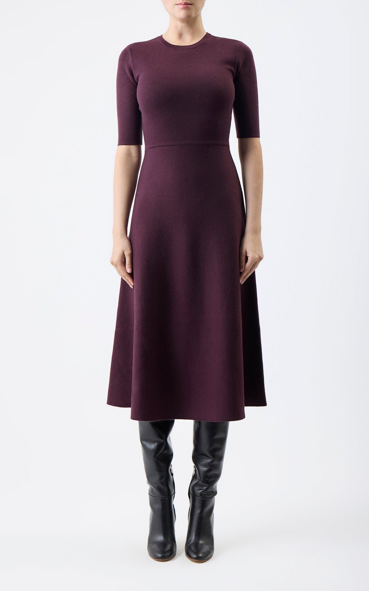 Bordeaux / Robe Seymore en laine - Bordeaux
