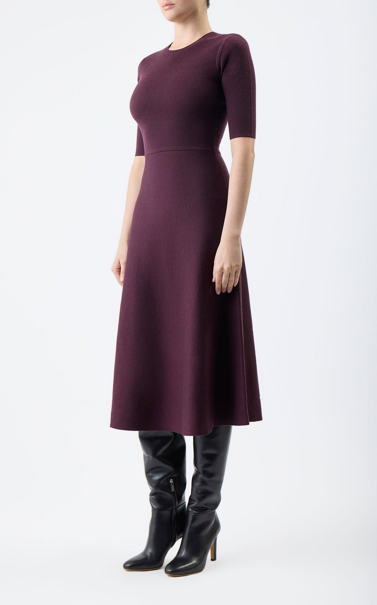 Bordeaux / Robe Seymore en laine - Bordeaux