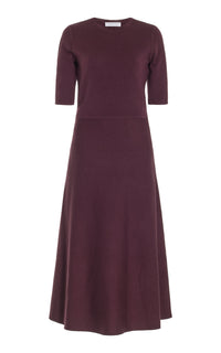 Seymore Dress en bordeaux wanaka mérinos cachemire