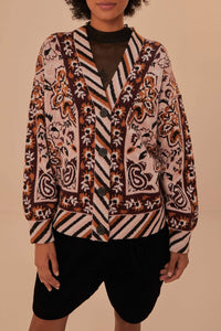 DJV_Glam Tapestry Burgundy Cardigans & Pulls - Glam Tapestry Burgundy