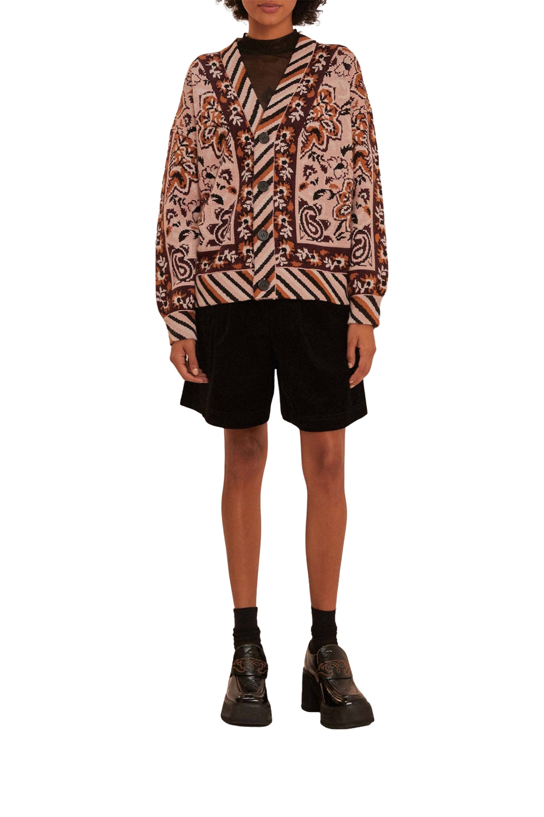 Glam Tapestry Cardigan - Pink