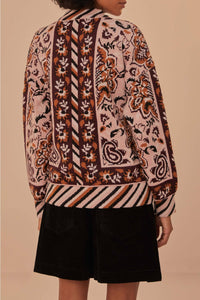 DJV_Glam Tapestry Burgundy Cardigans & Pulls - Glam Tapestry Burgundy