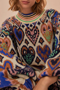 DJV_Hearts Cream Cardigans & Pulls - Hearts Cream