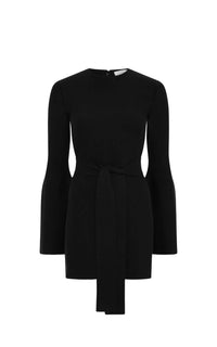 Tenas wool and cashmere tunic - Black