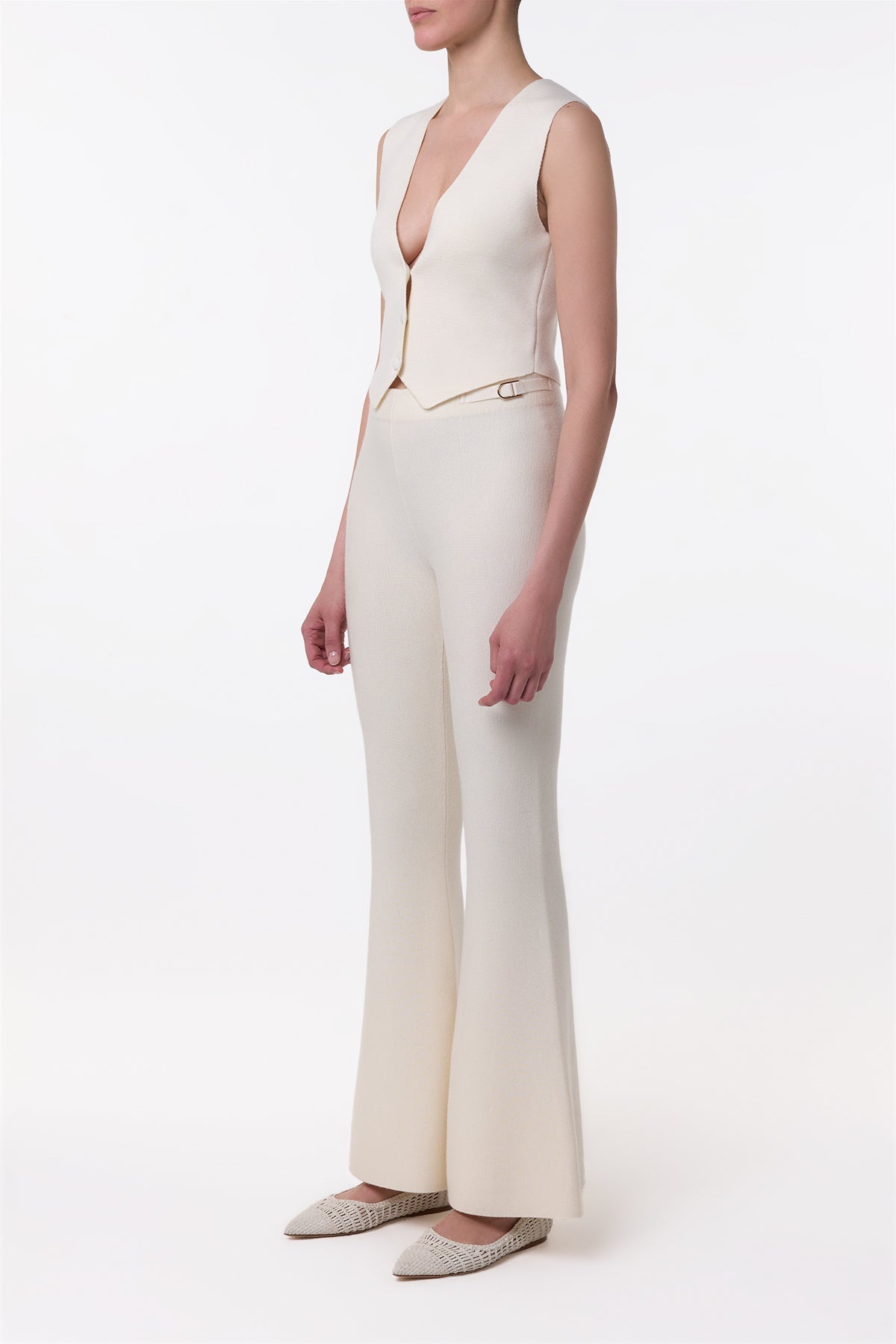 Ivory / Gilet Styx en laine - Ivory