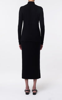 Black / Jupe Circe en laine et cachemire - Black